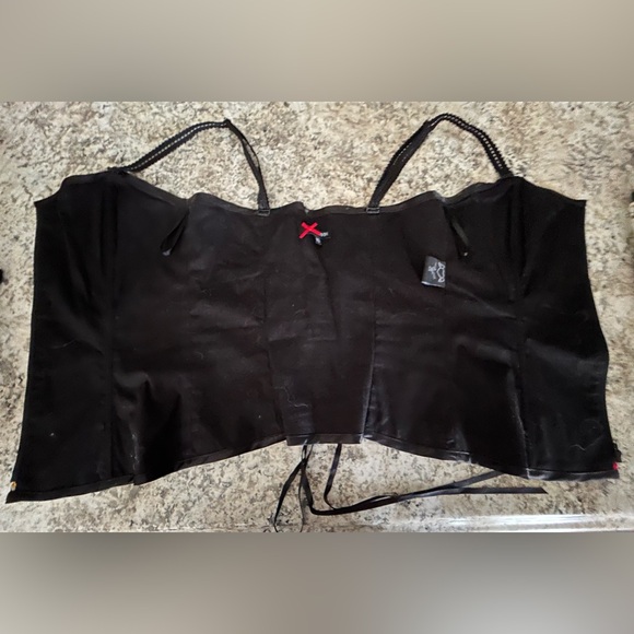 Hell Bunny Boned Corset Bustier Top Skull Floral Day of the Dead Gothic Size M - Picture 9 of 14